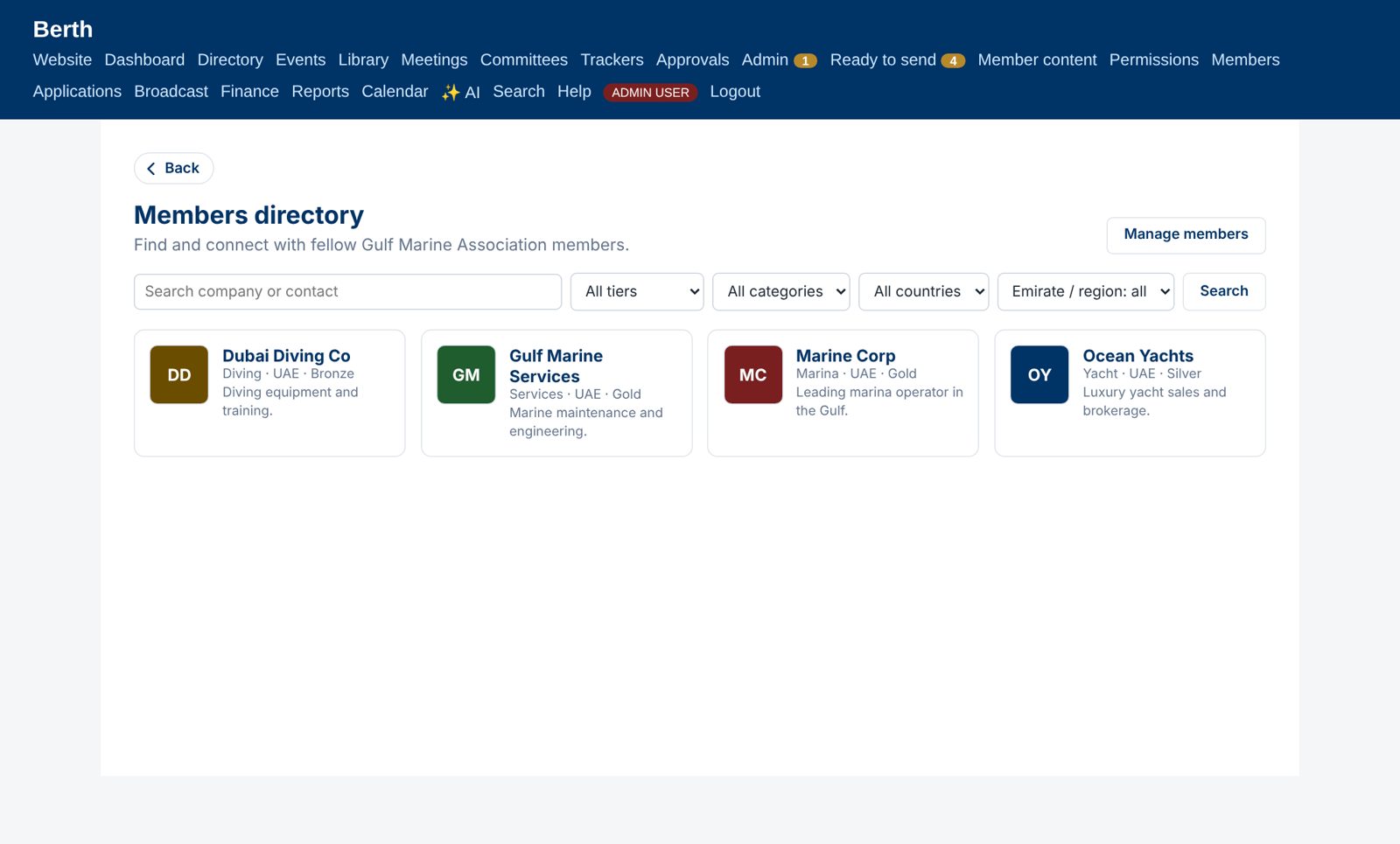 Members directory